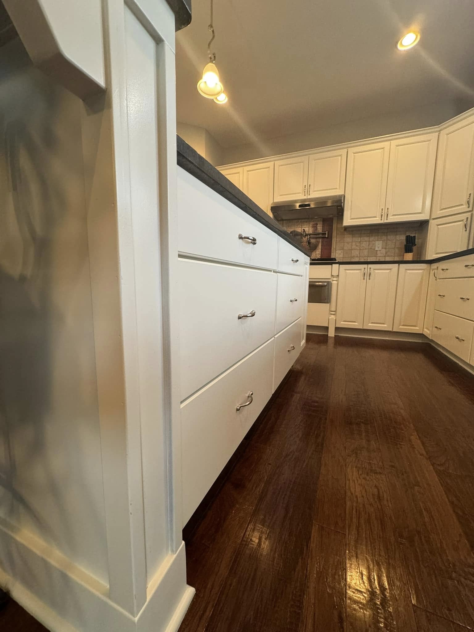 Hardwood floor refinishing